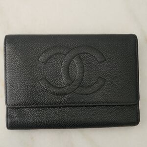 CHANEL Black Leather Wallet